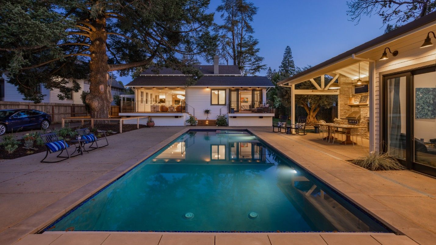 A custom home with a pool in Sonoma California.